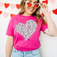 Spotted Heart- dark pink